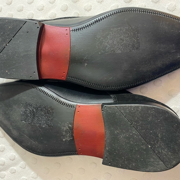 ASOS DESIGN monk shoes in black with suede leather emboss panel - Picture 10 of 15